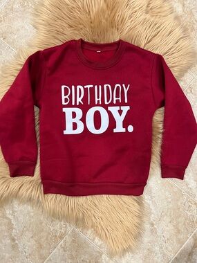 LIKE NEW❤️Birthday Boy Red Crewneck Sweatshirt